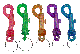 Plastic Snap Clip Keychains - Transparent Colors