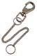 Chrome Boat Snap Keychain With 9 Inch Chain 