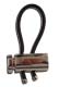 Silver Octogon With Leather Cord Deluxe Keychain