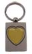 Silver Rectangle With Heart Photo Deluxe Keychain