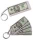 Money Five Assorted Bills Keychain