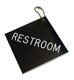 Engraved Restroom Key Tag Diamond - Restroom