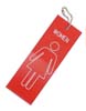 Engraved Womens Room Key Tag Jumbo Silhoutte Rectangle 